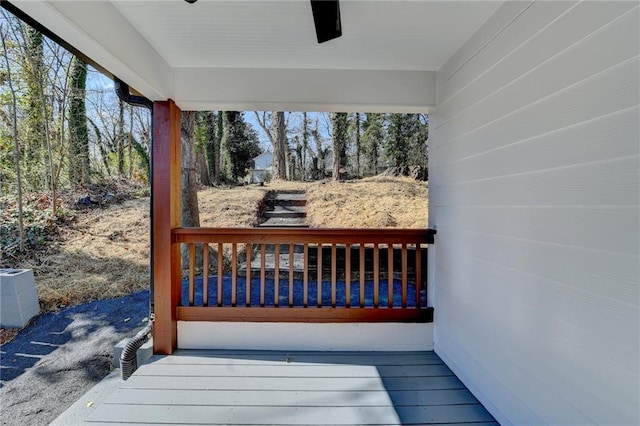 view of wooden deck