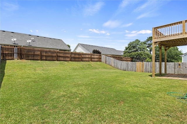 1910 Towne Park Dr, Mcdonough, GA 30252 - view of yard featuring a wooden deck