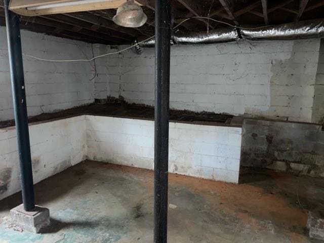 view of basement