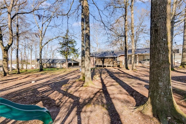 view of yard featuring a playground