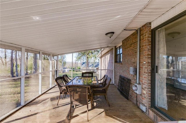 view of sunroom