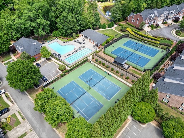 birds eye view of property