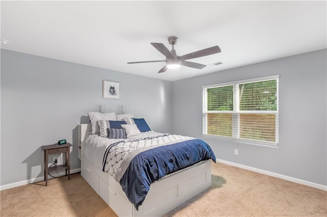 244 Grand Central Way, Cartersville, GA 30120 - bedroom with light carpet, baseboards, and ceiling fan