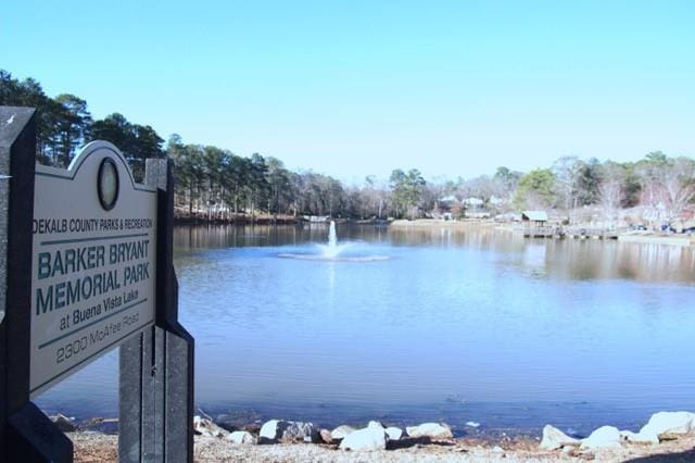 view of water feature