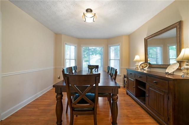2281 Carlan Rd, Jasper, GA 30139 - dining space with healthy amount of natural light, wood finished floors, baseboards, and a textured ceiling