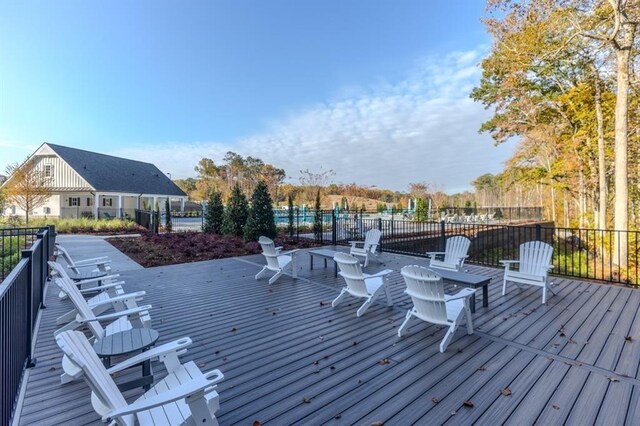 view of wooden deck