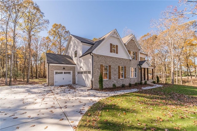 view of property exterior featuring a garage