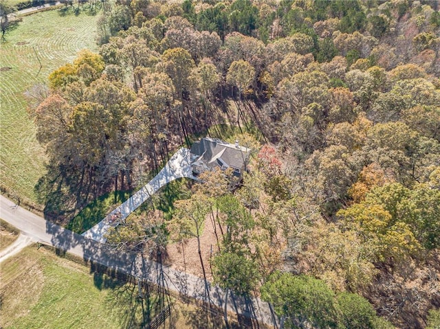 bird's eye view with a rural view