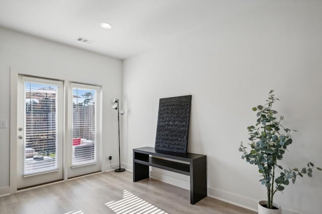 interior space featuring light hardwood / wood-style floors