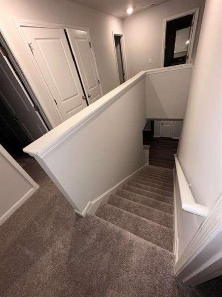 stairway with carpet