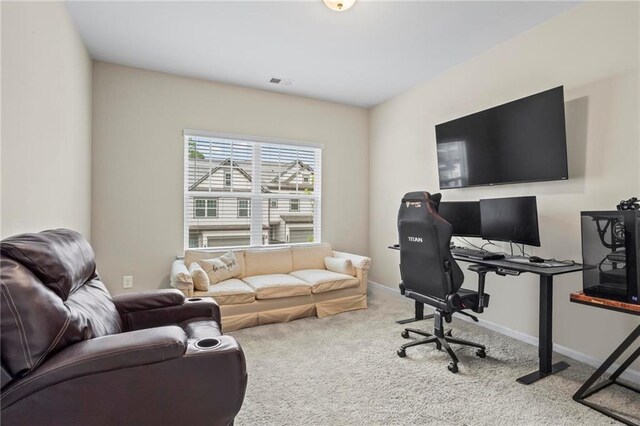 359 Crider Ct, Woodstock, GA 30188 - carpeted home office with baseboards