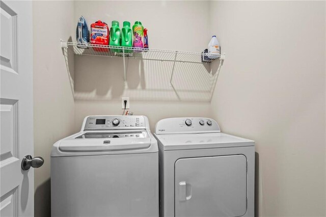 359 Crider Ct, Woodstock, GA 30188 - washroom featuring separate washer and dryer