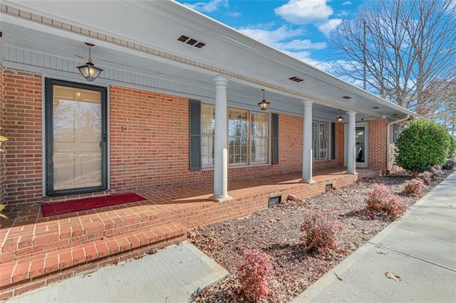 exterior space with covered porch