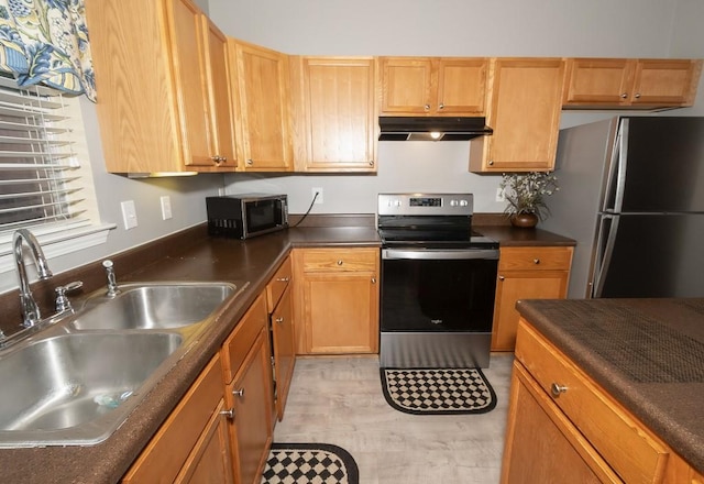 kitchen with stainless steel appliances and sink