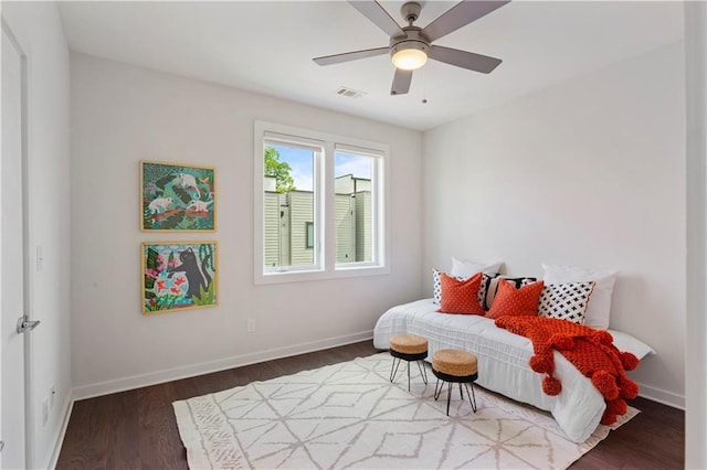 415 Gartrell St SE Unit 15, Atlanta, GA 30312 - bedroom with wood finished floors and ceiling fan