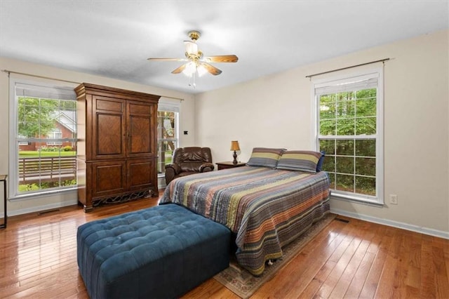 75 Mcpherson Ln, Bremen, GA 30110 - bedroom with wood-type flooring and a ceiling fan