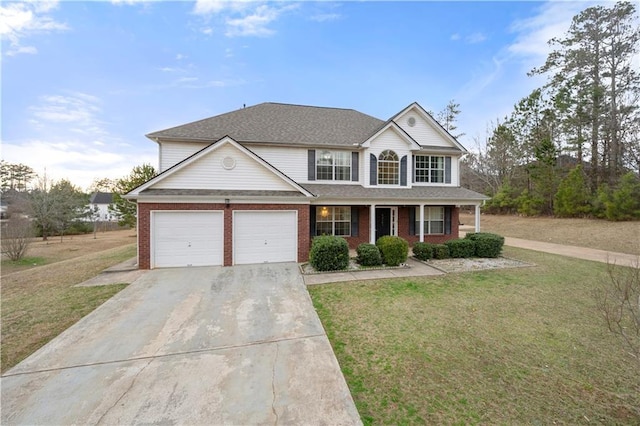 front of property with a front yard and a porch