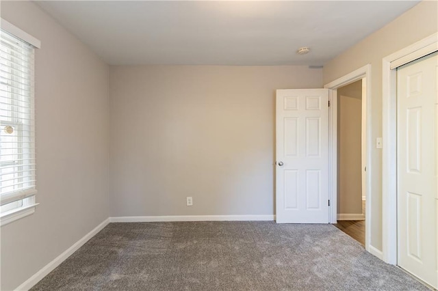 view of carpeted spare room