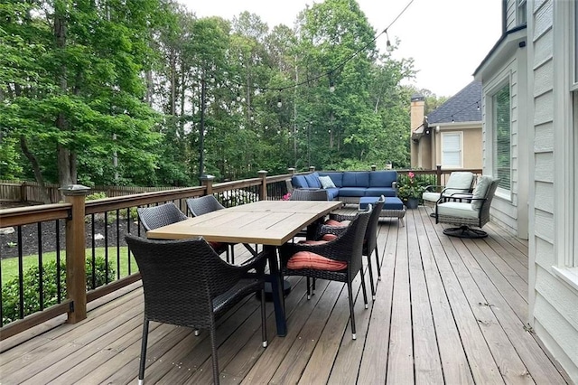 310 Hillpine Dr, Woodstock, GA 30189 - wooden terrace featuring outdoor lounge area and outdoor dining area