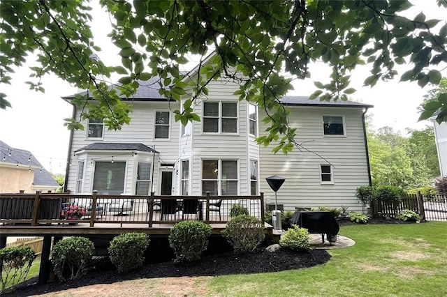 310 Hillpine Dr, Woodstock, GA 30189 - back of house with a wooden deck