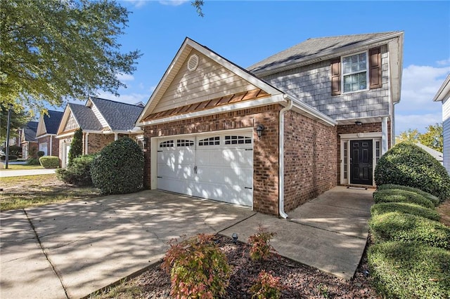 view of front of house featuring a garage