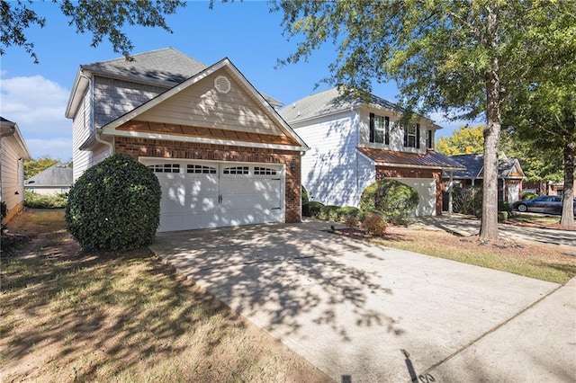 view of front facade with a garage