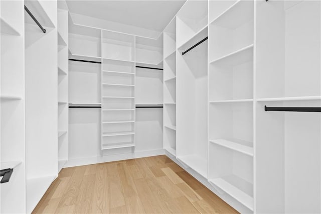 spacious closet with wood finished floors