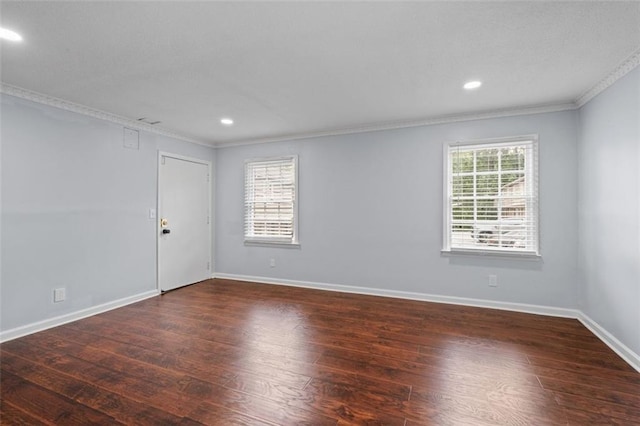 3626 Buford Hwy NE Unit C1, Brookhaven, GA 30329 - unfurnished room featuring crown molding, wood finished floors, baseboards, and recessed lighting