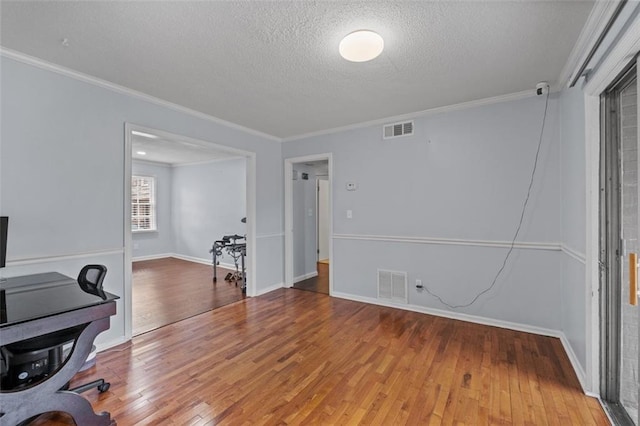 3626 Buford Hwy NE Unit C1, Brookhaven, GA 30329 - office with wood-type flooring, ornamental molding, a textured ceiling, and baseboards