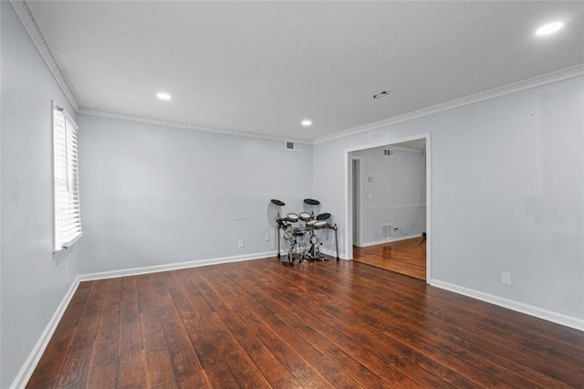 3626 Buford Hwy NE Unit C1, Brookhaven, GA 30329 - unfurnished room featuring ornamental molding, hardwood / wood-style floors, recessed lighting, and baseboards