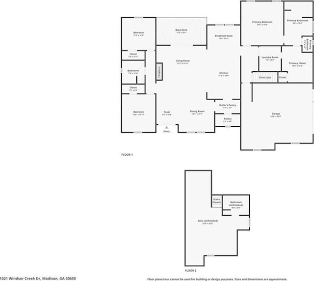 1021 Windsor Creek Dr, Madison, GA 30650 - view of home floor plan