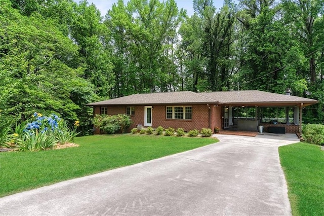1630 Park Ln, Marietta, GA 30066 - single story home featuring driveway, a front lawn, and brick siding