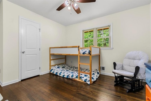 1630 Park Ln, Marietta, GA 30066 - bedroom with wood finished floors, baseboards, and a ceiling fan