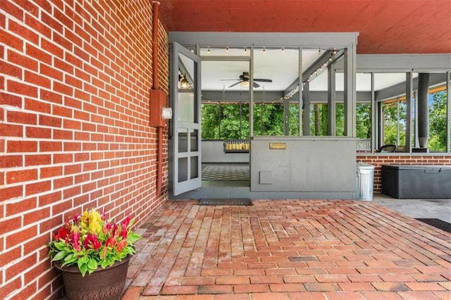 1630 Park Ln, Marietta, GA 30066 - view of patio featuring ceiling fan