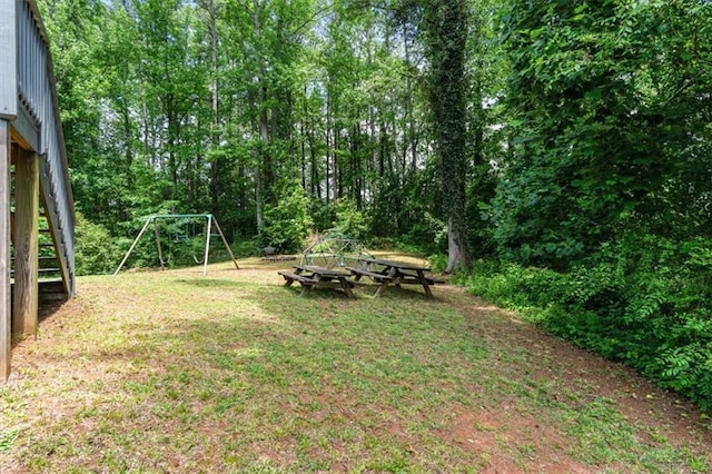 1630 Park Ln, Marietta, GA 30066 - view of green lawn featuring a playground and stairs