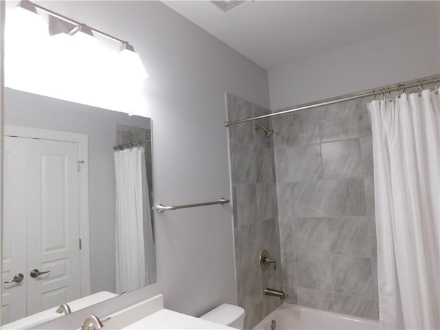 330 La Perla Dr, Sugar Hill, GA 30518 - full bathroom with shower / bath combo with shower curtain and vanity