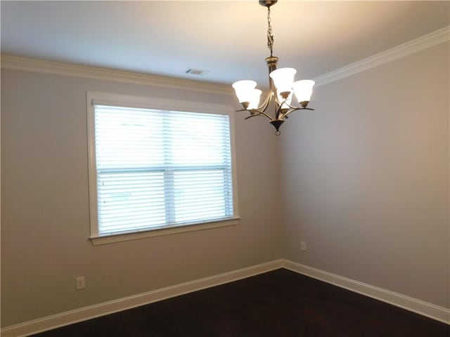 330 La Perla Dr, Sugar Hill, GA 30518 - unfurnished room with a chandelier and crown molding