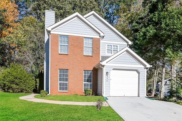 front of property with a front lawn