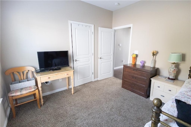 bedroom featuring carpet