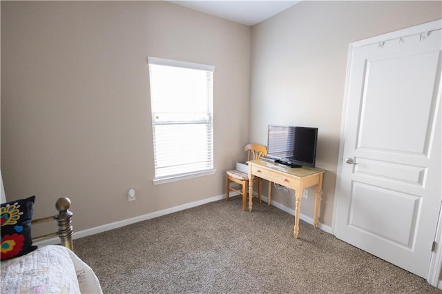 view of carpeted office