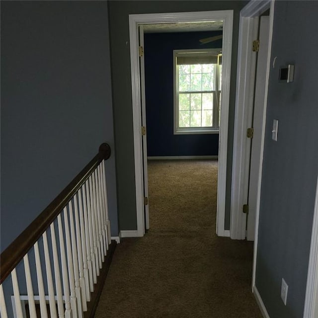 corridor featuring carpet flooring