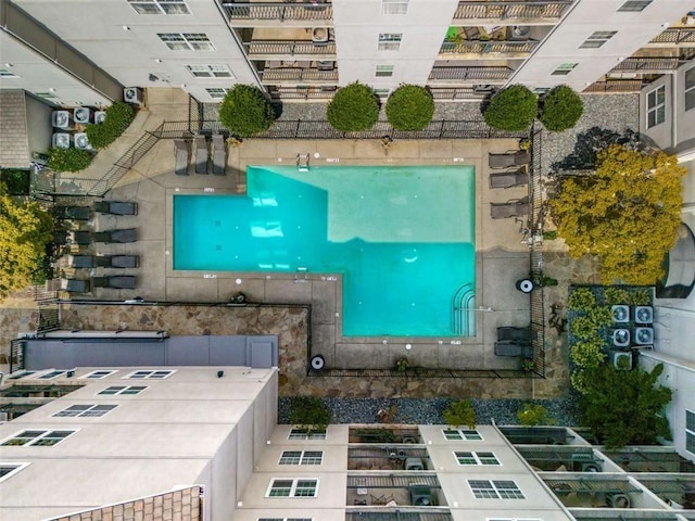 1075 Peachtree Walk NE Unit A421, Atlanta, GA 30309 - aerial view of a pool