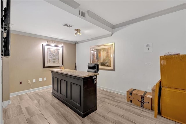 1075 Peachtree Walk NE Unit A421, Atlanta, GA 30309 - bar area with crown molding and baseboards