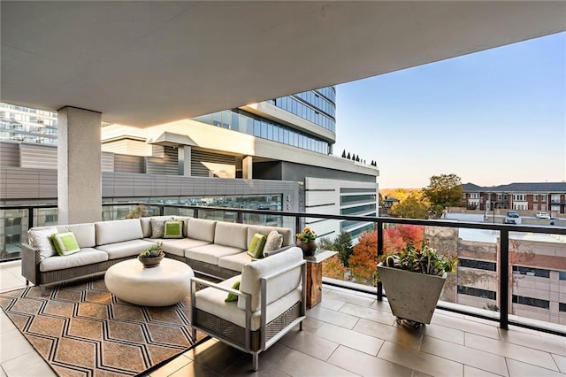 balcony featuring outdoor lounge area