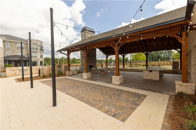 view of home's community featuring a gazebo and a patio