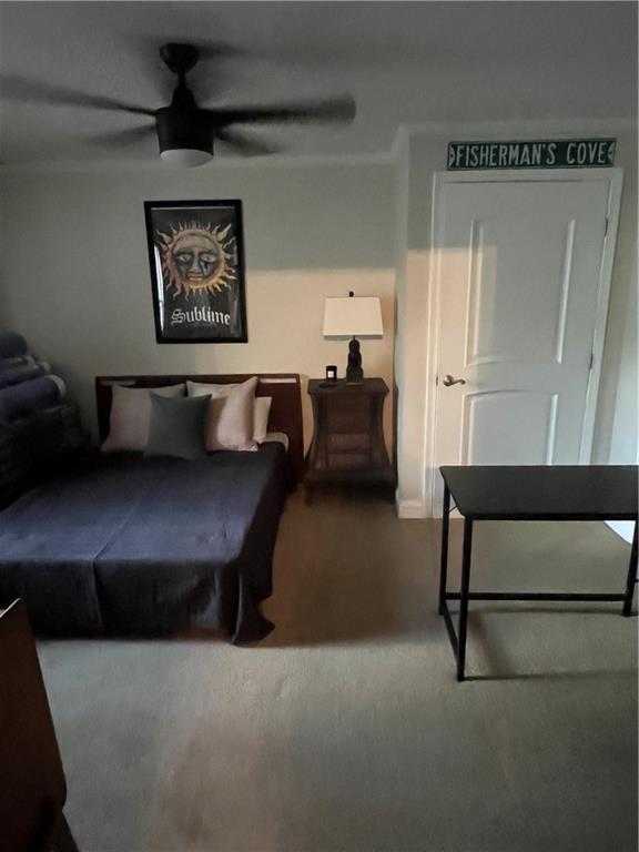 8525 Anchor On Lanier Ct, Gainesville, GA 30506 - bedroom featuring wood finished floors and ceiling fan