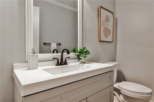 270 Hollyridge Way, Roswell, GA 30076 - half bath with vanity and crown molding