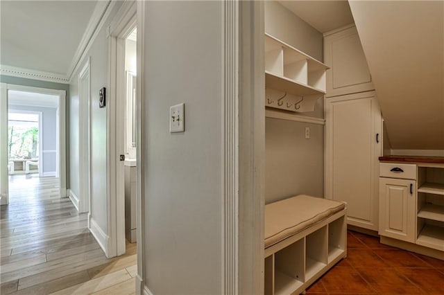 270 Hollyridge Way, Roswell, GA 30076 - mudroom with crown molding and baseboards
