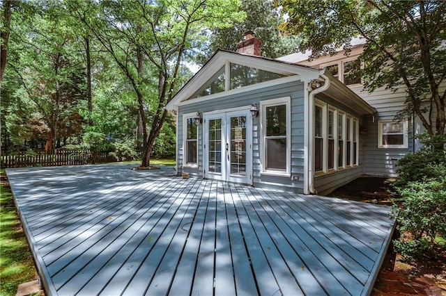 270 Hollyridge Way, Roswell, GA 30076 - wooden deck with french doors