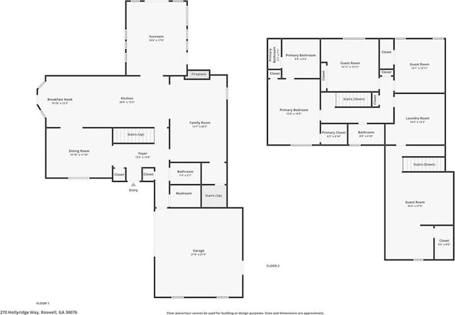 270 Hollyridge Way, Roswell, GA 30076 - view of property floor plan